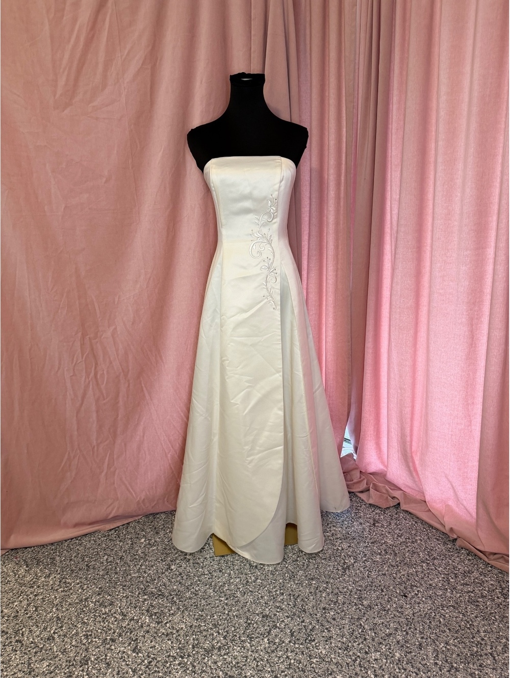 Scott McClintock Elegant Strapless Ivory Dress Size 6